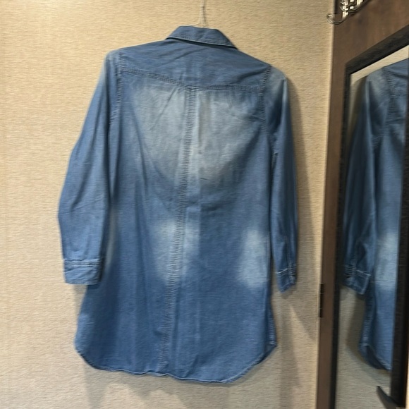 Apriljeans Denim Button-Up Shirt Dress size L - Picture 3 of 7